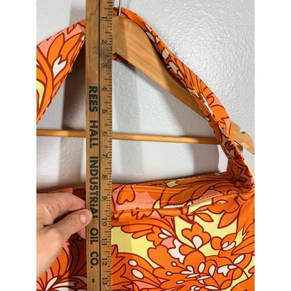 Amy Butler Shoulder Bag Women's Rowan Sweet Life Orange Floral Hobo Retro Canvas
